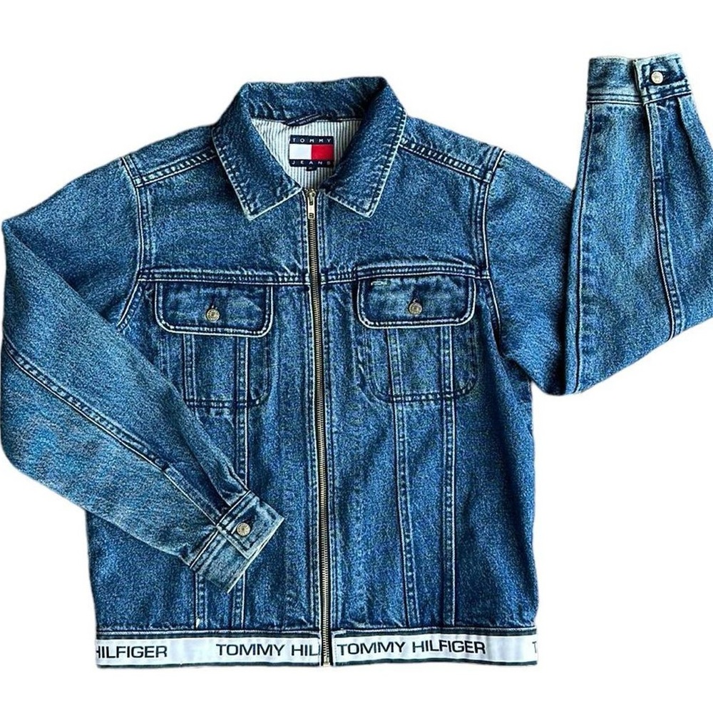 Vintage Tommy Hilfiger Logo Denim Jean Jacket